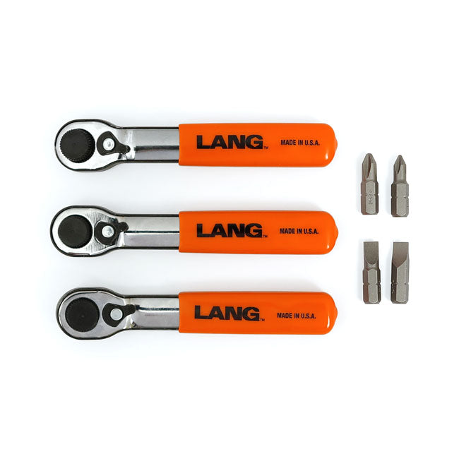 Lang Tools, Mini Ratcheting Bit Wrench. Fine Tooth