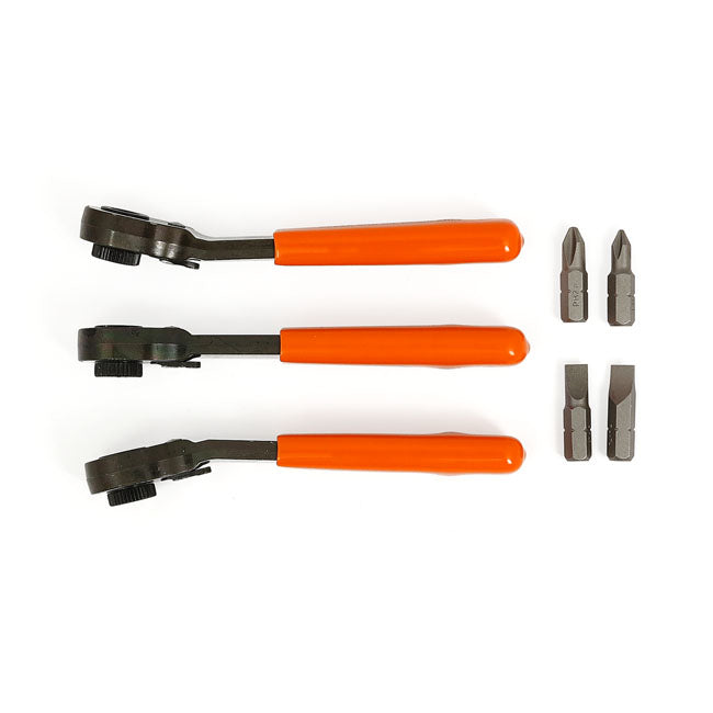 Lang Tools, Mini Ratcheting Bit Wrench. Fine Tooth