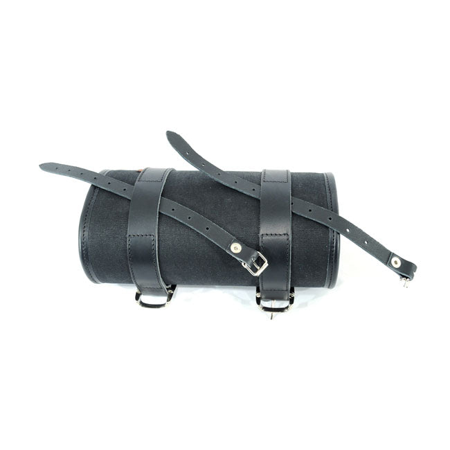 Longride, Classic Tool Roll Waxed Cotton. Black For Harley Davidson