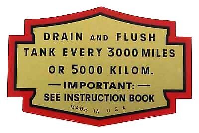 Oil Tank Decal Set For Harley-Davidson Flathead & Knucklehead 1936-1948