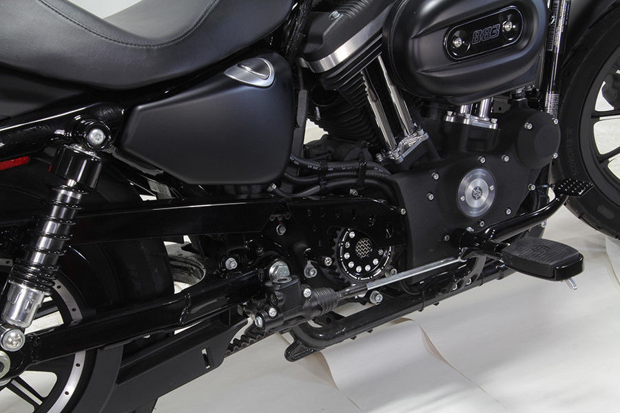 Oulaw Schwarzes vorderes Riemenscheibenabdeckungs-Kit für Harley-Davidson Sportster