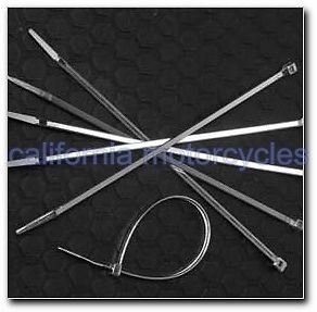 Pack 10 Abrazaderas Bridas Cromadas Para Manillar Chrome Cable Ties 10 Pack