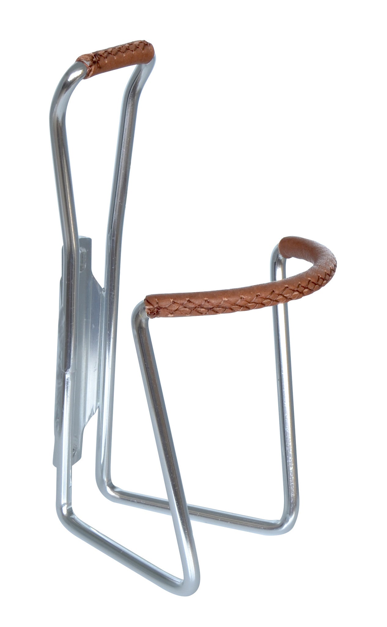 Vintage-Flaschenhalter aus Aluminium für Fahrräder mit 5 mm Lederüberzug