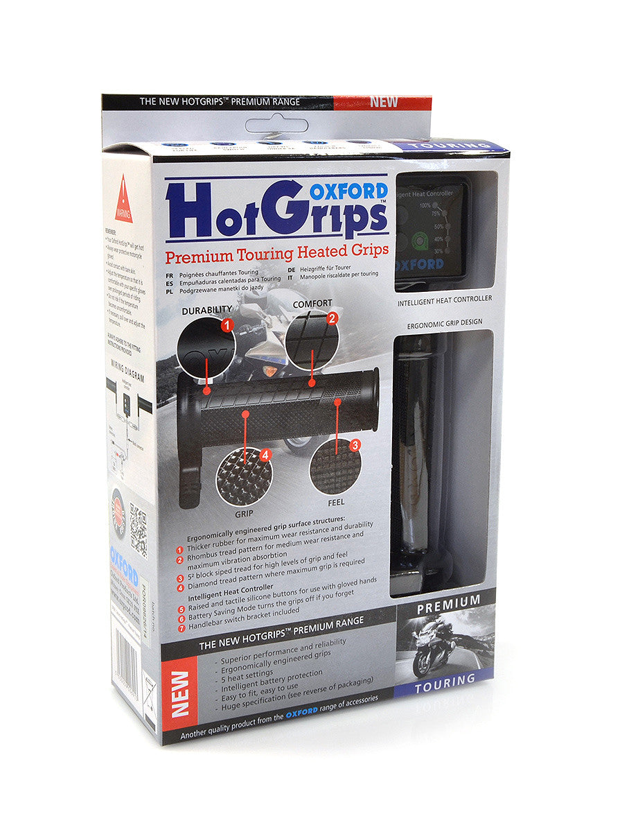 Kit Puños Calefactables Premium Touring Oxford OF691 Para Manillar 22mm