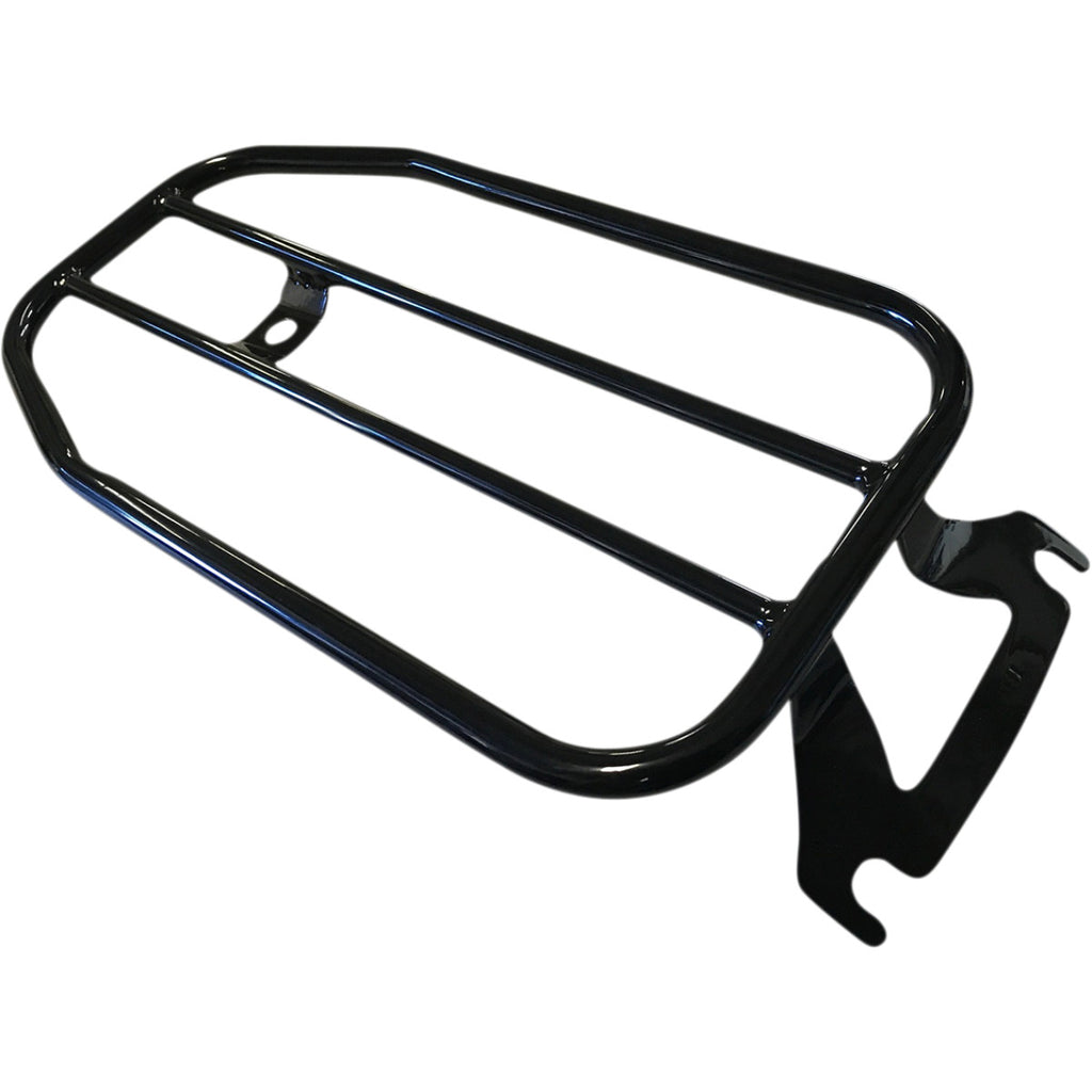 Solositz-Gepäckträger 7" 18cm Schwarz für Harley Davidson