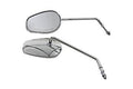 Rectangle Mirror Set with Round Long Stems For Harley-Davidson