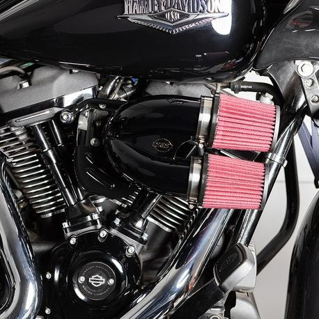 Cleaner d'aria a induzione sintonizzati lucido nero per Harley Davidson