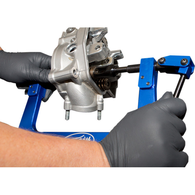 Valve Spring Compressor Tool / Fully Adjustable / Aluminum / Blue