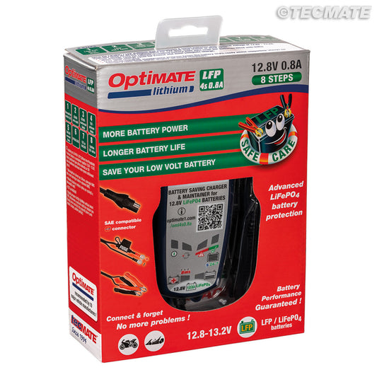 OPTIMATE LITHIUM 4S 10A 10-STEP 12.8V 10A SEALED BATTERY SAVING CHARGER & MAINTAINER