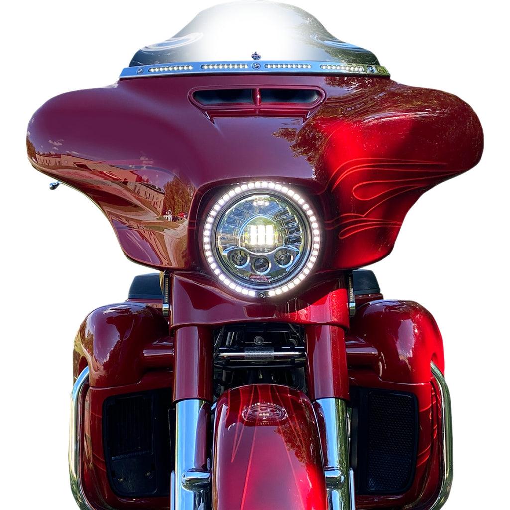 PROBEAM® AMBER/WHITE HEADLAMP TRIM RINGS Chrome, sequential turn signal