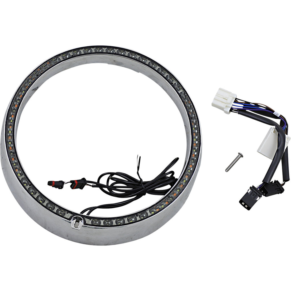 PROBEAM® BERNSTEIN/WEISSE SCHEINWERFER-ZIERRINGE Chrom, sequentieller Blinker