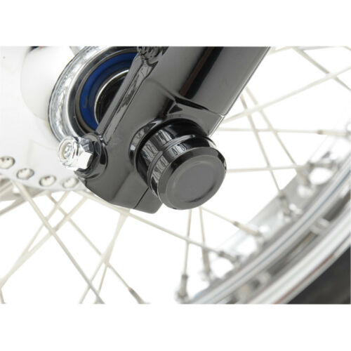 Wheel Axle Caps for Sportster®, XR1200® and Street® Billet Axle Caps Black