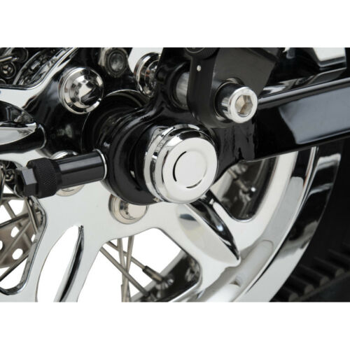 Tapones Eje Rueda Trasera Para Sportster® 2013-Up Rear Billet Axle Caps Chrome