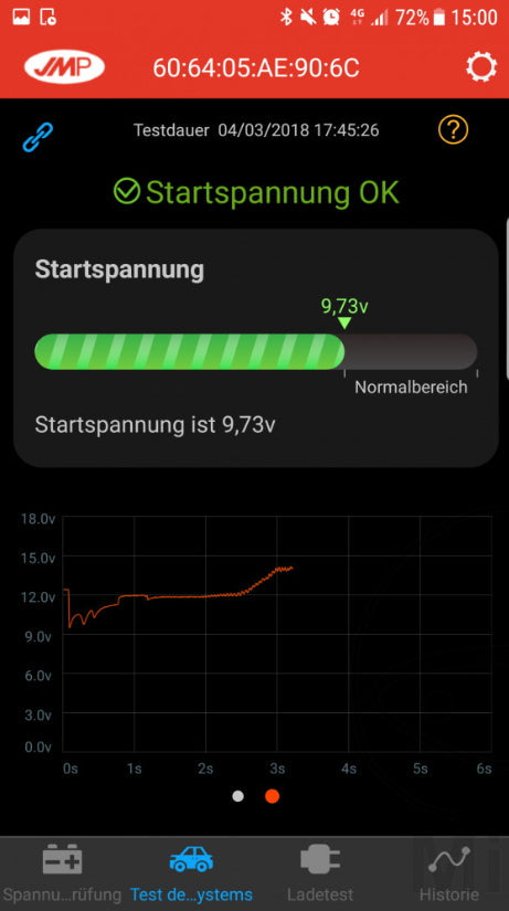 JMP Lithium Battery Indicator Statut Bluetooth du smartphone