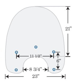 21" Ersatz-Kunststoff-Windschutzscheibe für Harley-Davidson