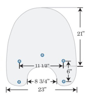 21 "Ersatzplastik Windschutzscheibe für Harley-Davidson