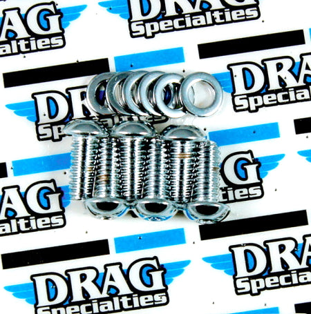 Chrome Derby Cover Screw Kit For Harley-Davidson Sportster  Made in USA Replaces OEM: 943, 94207-04 Fits 2004 and later XL models