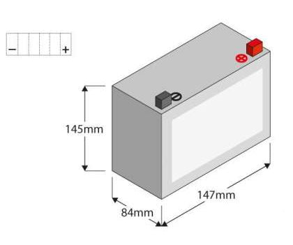 Bateria AGM Revtech ETX14L Para Harley-Davidson Sportster XL 2004-2021