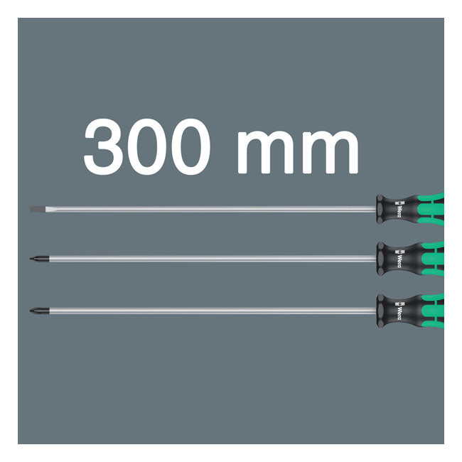 Wera Screwdriver Set 3 Pcs. Kraftform 300 Plus Extra Long