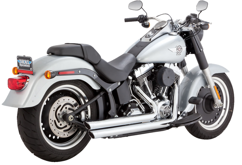 Sistema De Escape 2 En 2 Escalonado Big Shots Cromado Para Harley Davidson