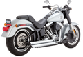Sistema De Escape 2 En 2 Escalonado Big Shots Cromado Para Harley Davidson