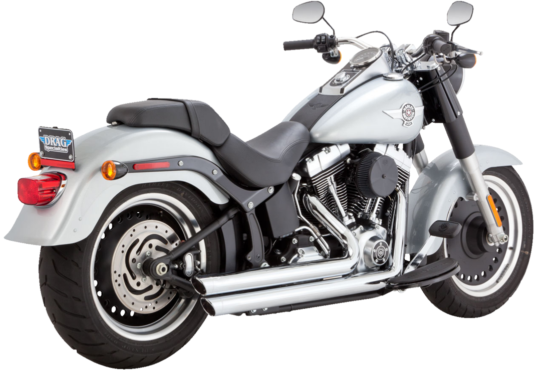 Sistema De Escape 2 En 2 Escalonado Big Shots Cromado Para Harley Davidson