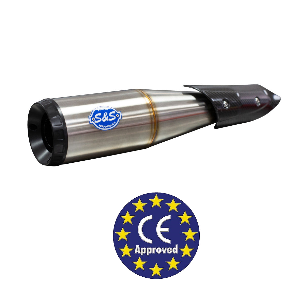 S&amp;S 550-0962 Grand National Slip-On Muffler ECE Approved For Indian FTR 1200