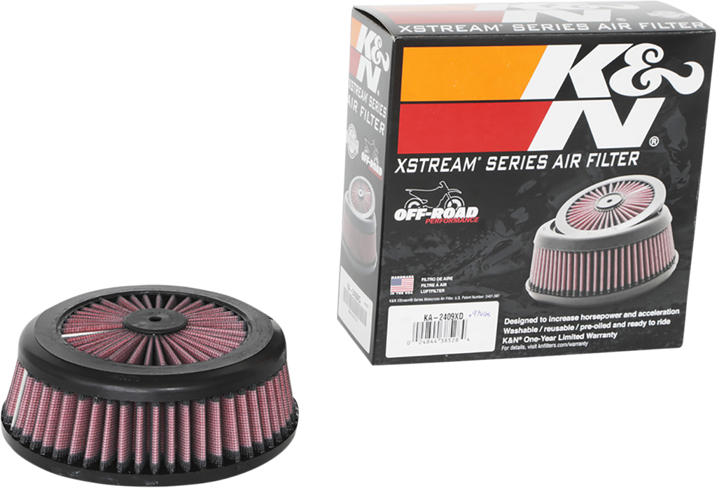 Xstream Series Motocross High-Flow Air Filter For Kawasaki