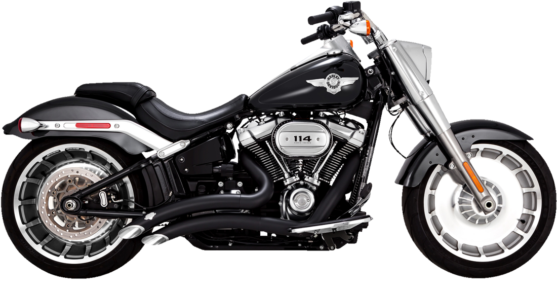 Big Radius Black Escape System per Harley Davidson