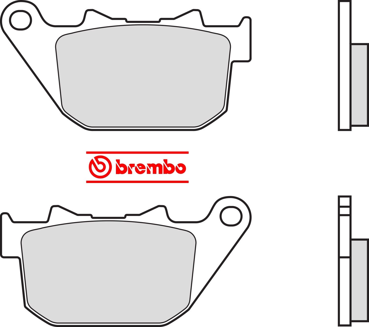 Pastillas Freno Trasero Brembo Para Harley-Davidson Sportster 2004-2013