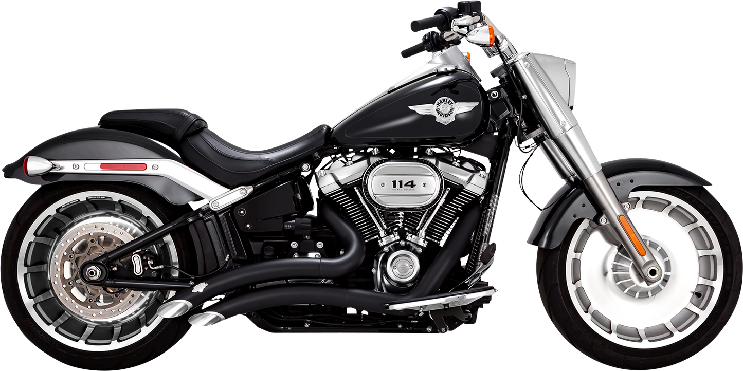 Big Radius Black Escape System per Harley Davidson