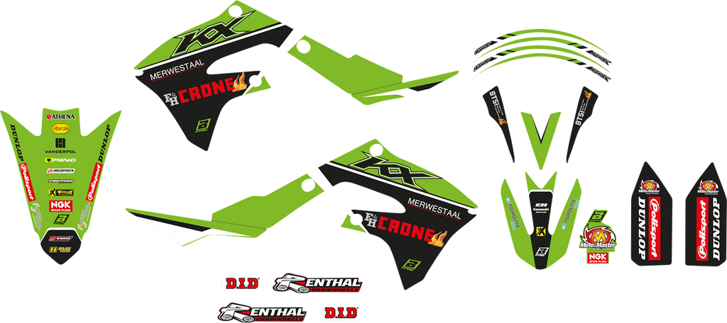 Replica Team Graphic Kits With Seat Covers For Kawasaki KX450F 19-23