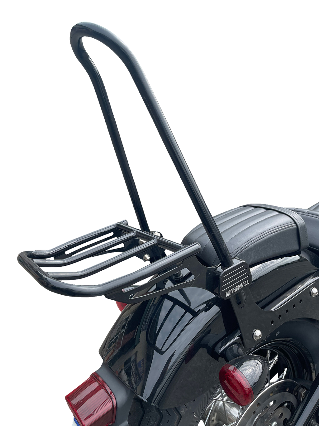 Einteiliger hoher Sissy Bar-Gepäckträger für Harley Davidson