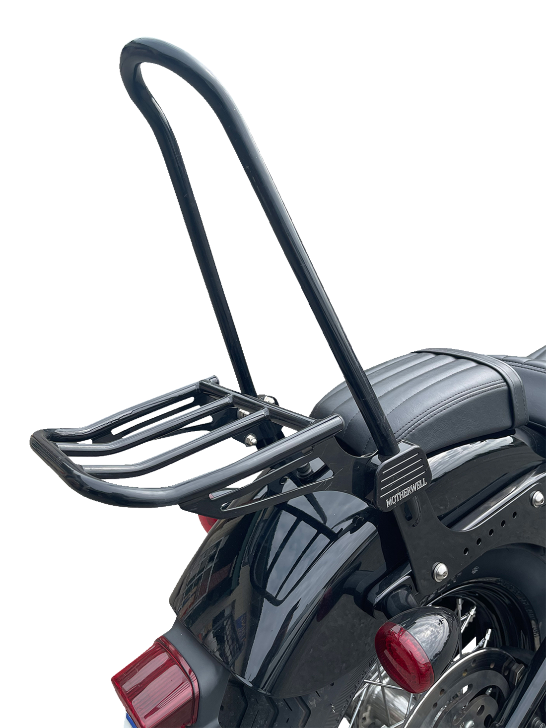 Einteiliger hoher Sissy Bar-Gepäckträger für Harley Davidson