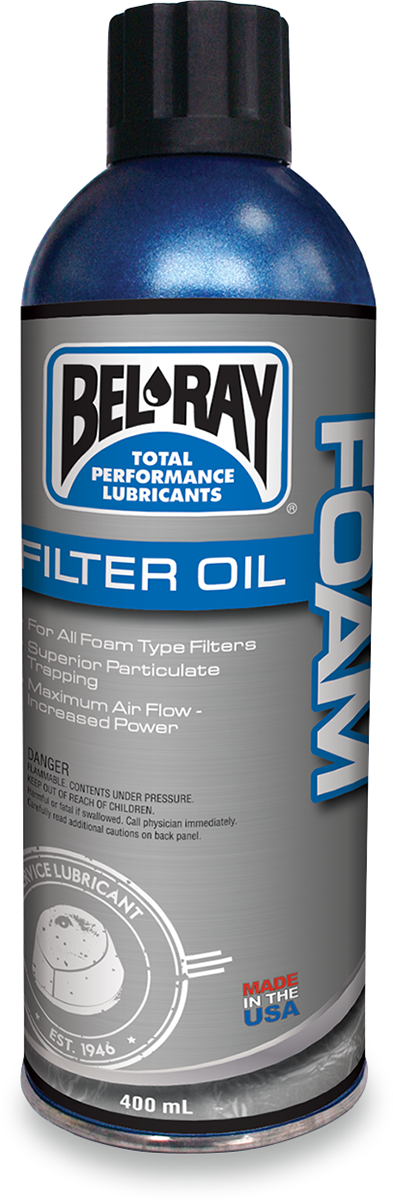 Aceite Filtro Aire Bel-Ray Synthetic Foam Filter Oil For Air Cleaners 400 mL