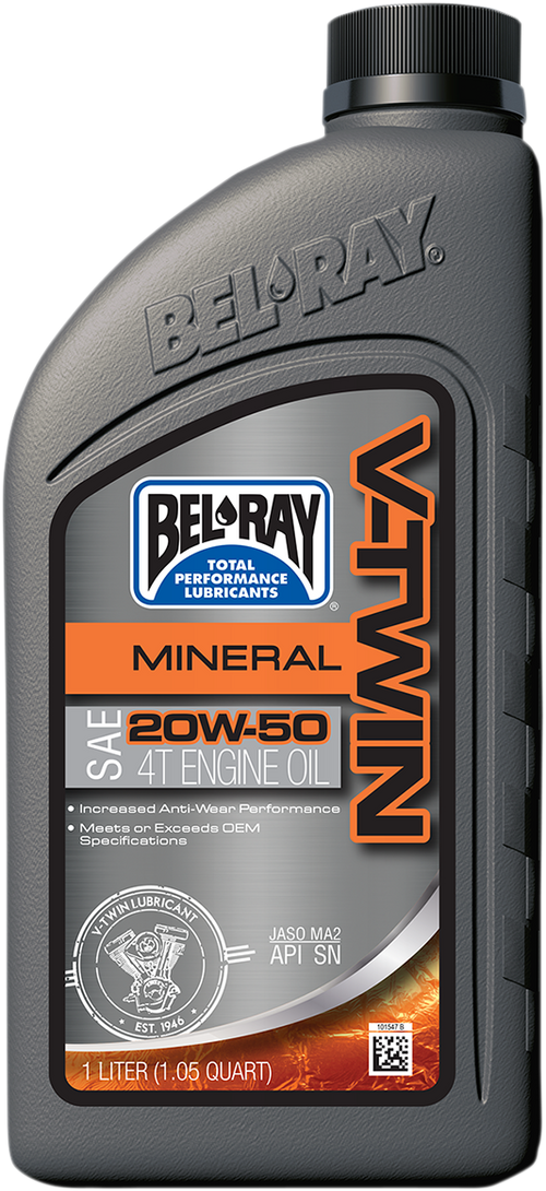 Aceite Motor Para Harley-Davidson 20W-50 Bel-Ray V-Twin Mineral Engine Oil