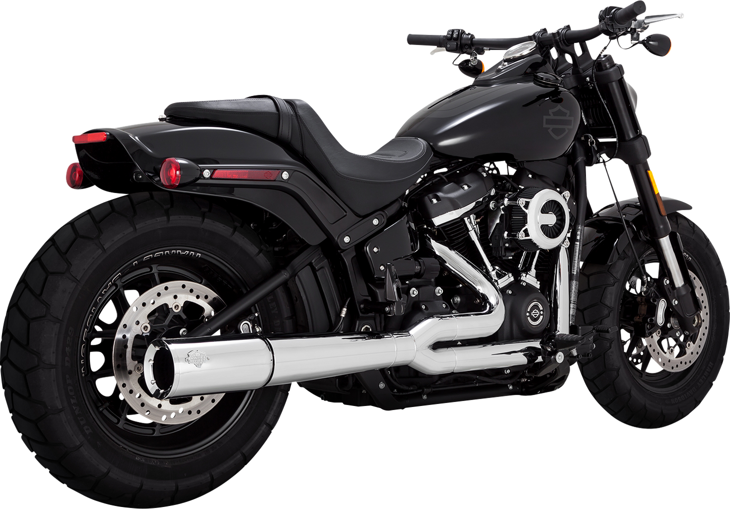 Sistema di scarico Pro Pipe 2 in 1 cromato per Harley Davidson