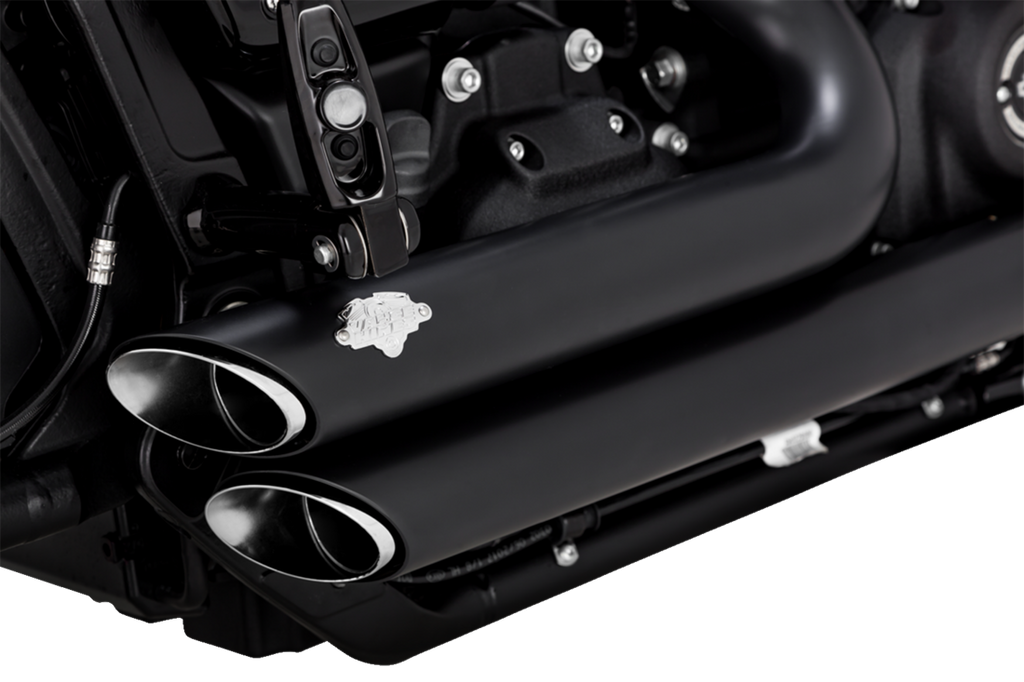 Sistema De Escape Escalonado Shortshots Negro Mate Para Harley Davidson