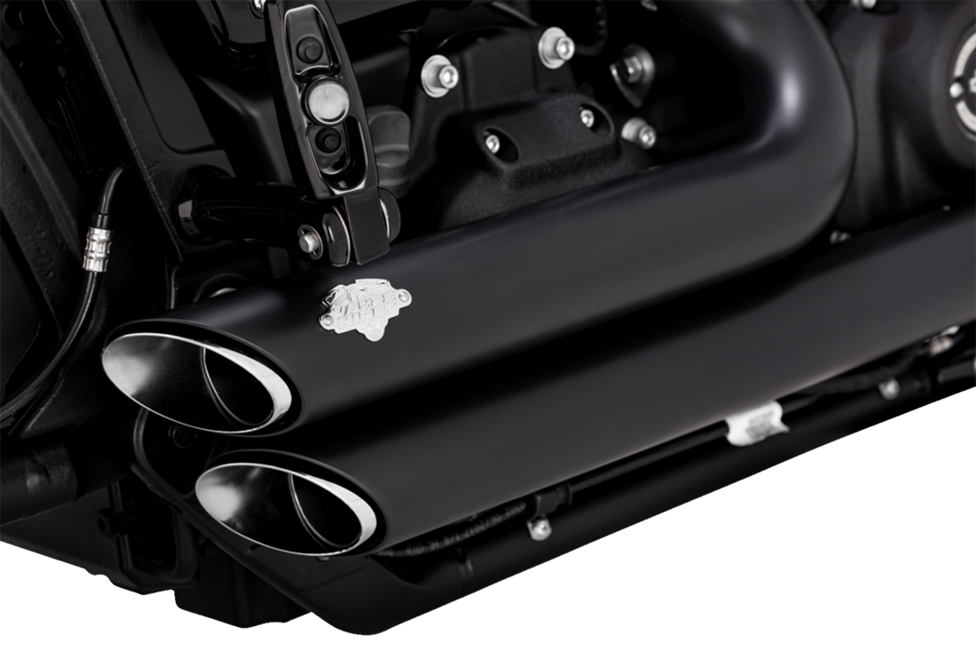 Sistema De Escape Escalonado Shortshots Negro Mate Para Harley Davidson