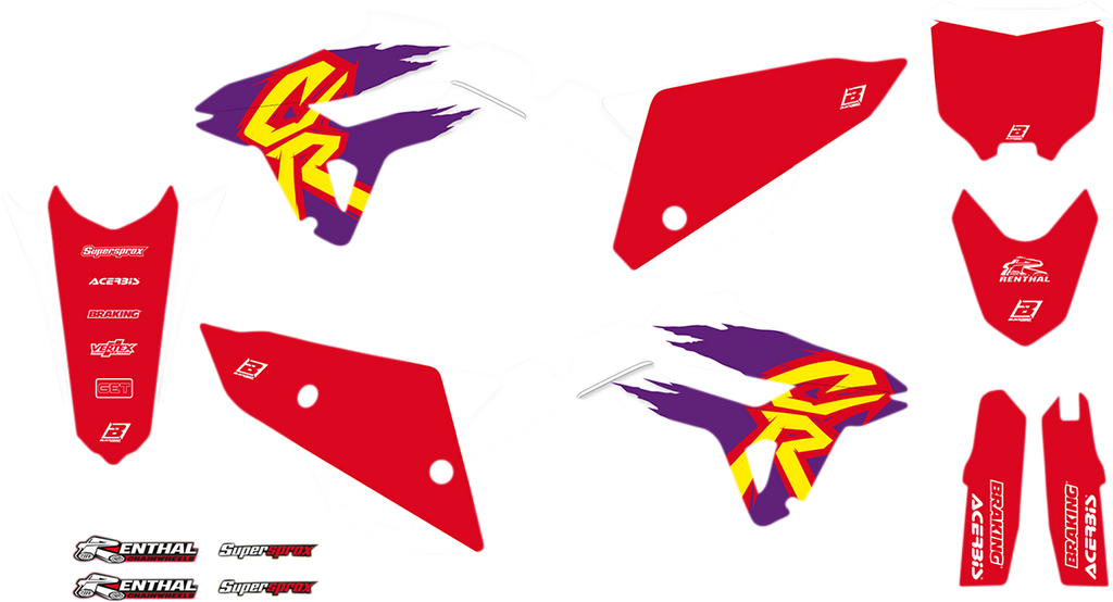 Retro-Grafik-Kits mit Sitzbezügen für Honda CRF250 22