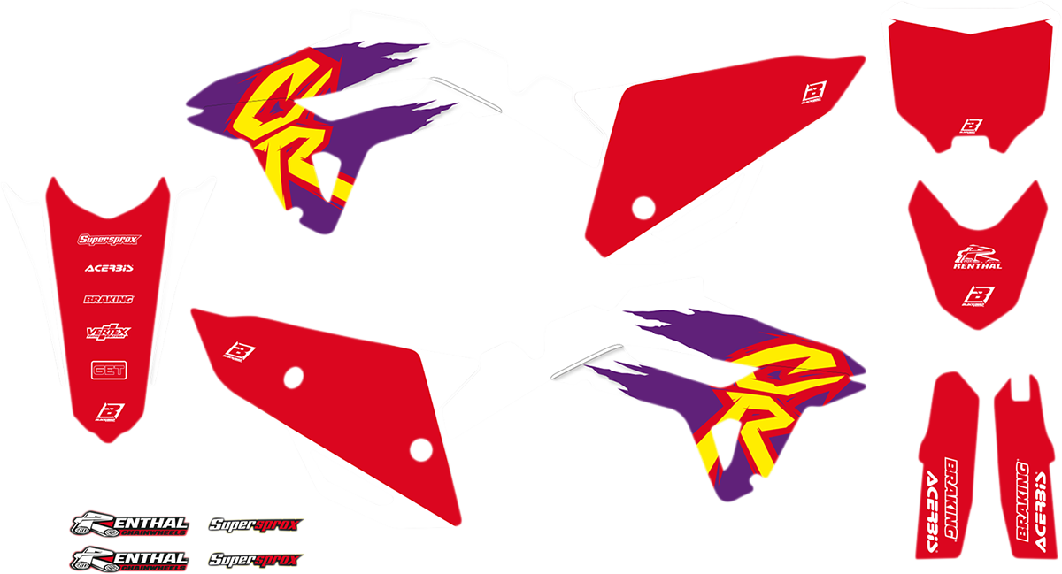 Retro-Grafik-Kits mit Sitzbezügen für Honda CRF250 22