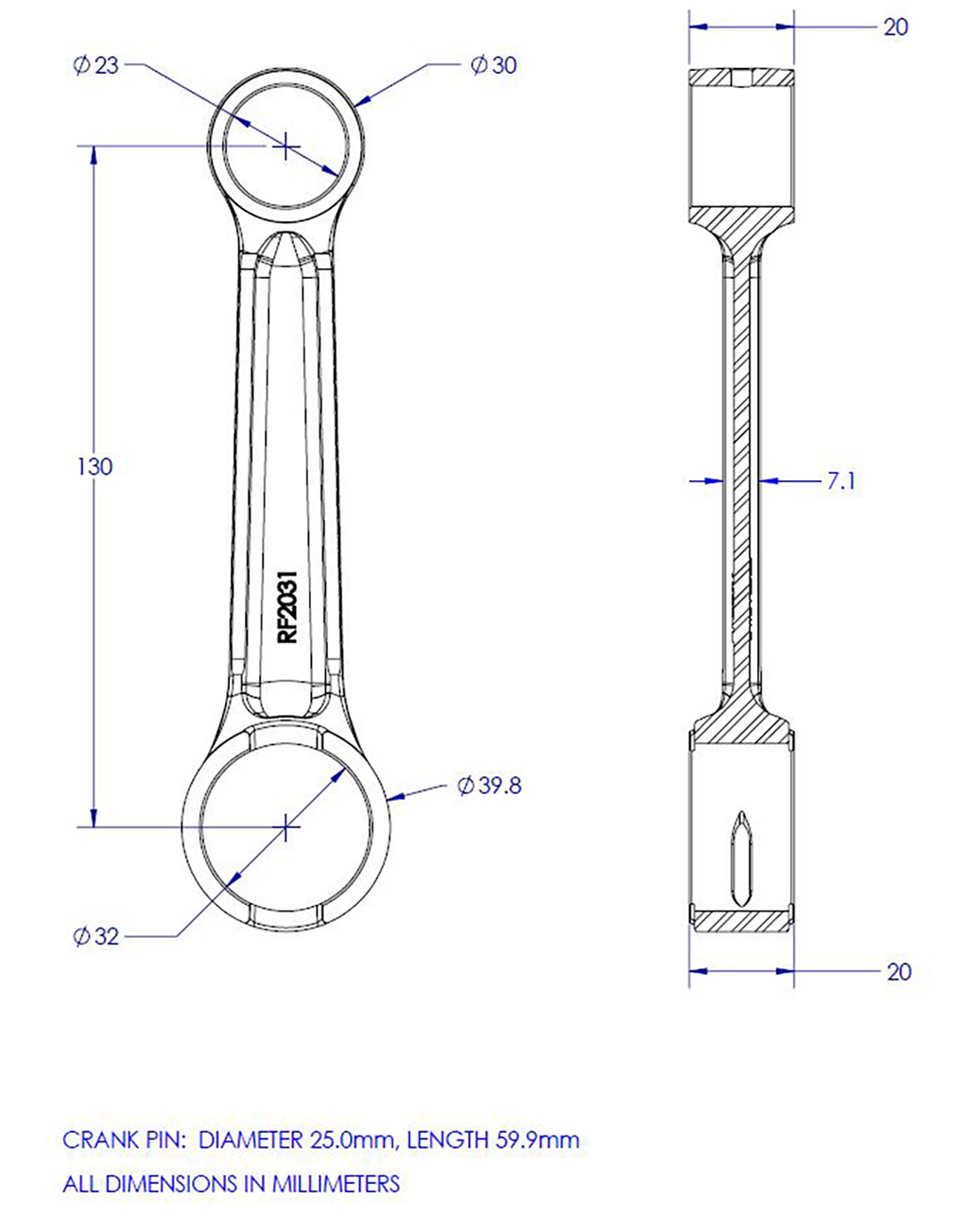 Connecting Rod Kits For Yamaha RT2 72