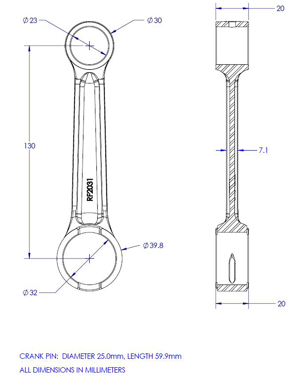 Connecting Rod Kits For Yamaha RT2 72