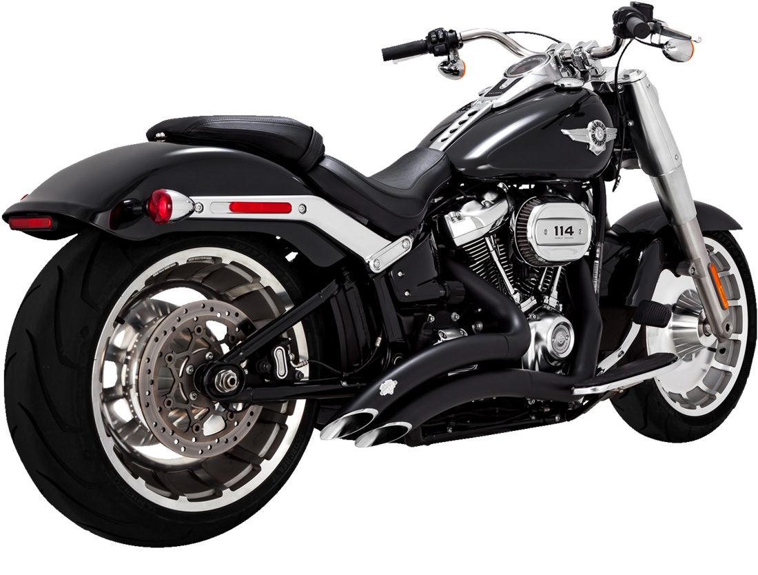 Big Radius Black Escape System per Harley Davidson