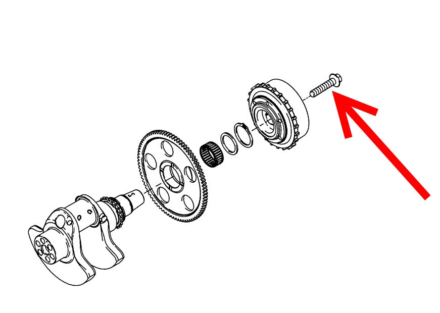 Harley-Davidson ® V-Rod Alternator Rotor Screw 1035M Alternator Rotor Screw