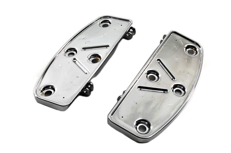 Extended Reach Rider Footboard Pans Traditional Shape For Harley-Davidson