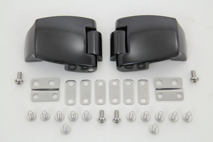 Gloss Black Premium Tour-Pak Hinges For Harley-Davidson