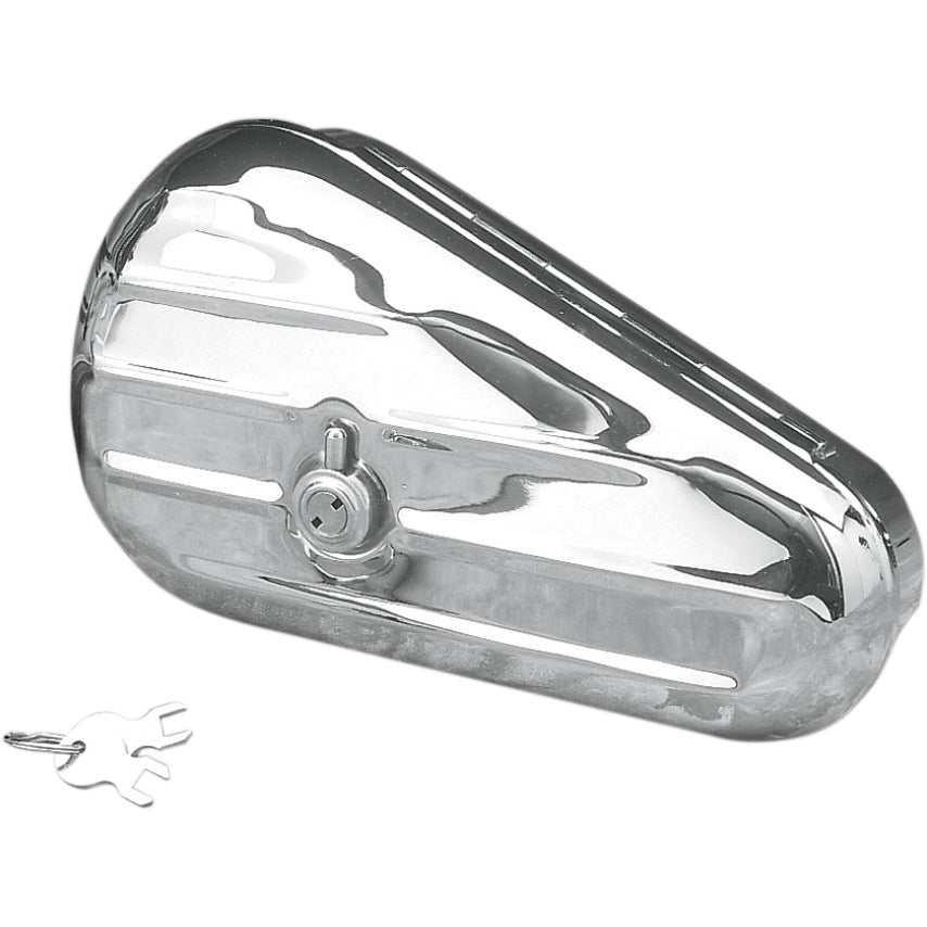 Linke Seite Chrom Oval Werkzeugkasten für Harley-Davidson