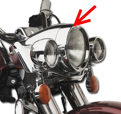 Aro De Faro Extendido Para Harley-Davidson 7" Headlamp Trim Ring Frenched Style