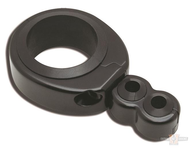 CABLE CLAMP 1 1/4-1 1/2" DUAL THROTTLE / CLUTCH CABLE, BLACK For Harley-Davidson